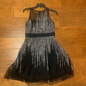 Girls black and silver dress